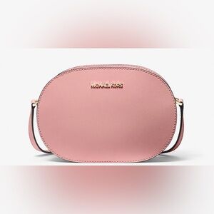 Michael Kors Jet Set Travel Saffiano Leather Crossbody Bag Primrose Pink